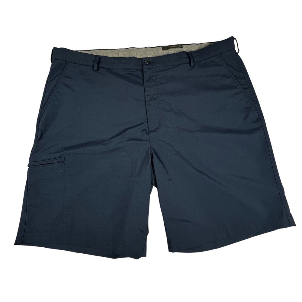 GREG NORMAN Mens Size 42 Golf Shorts Navy Blue Stretch Performance Flat Front